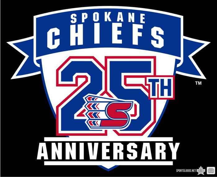 spokane chiefs 2009 anniversary logo iron on transfers for clothing
